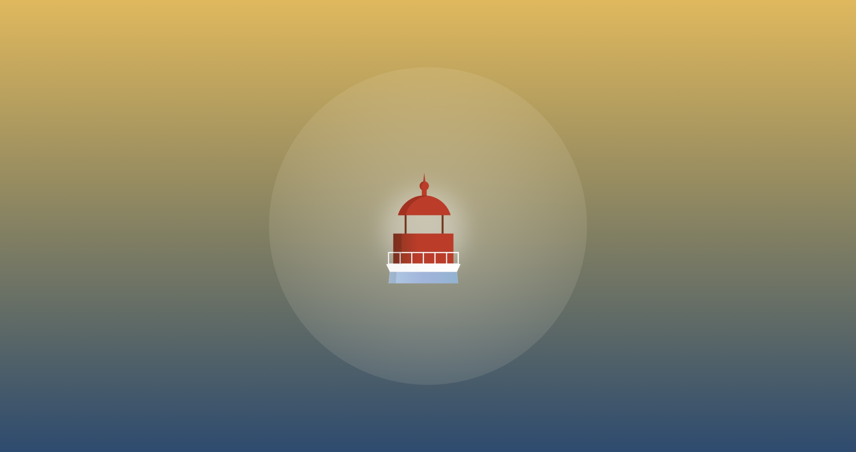 An unlit lantern against a dusk sky turning to navy