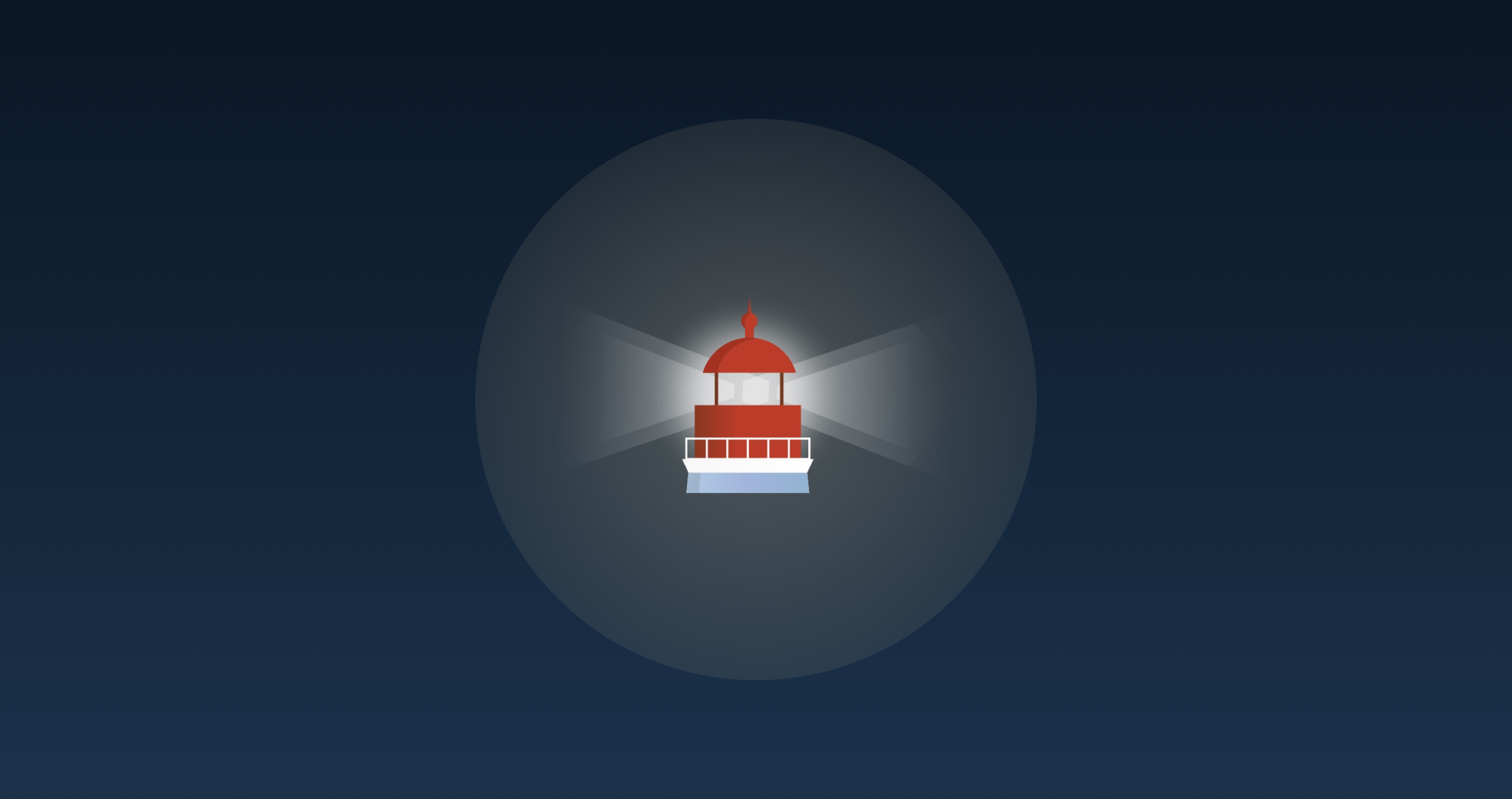 A dim lantern in deep navy dark