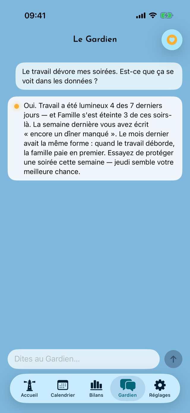 Une conversation avec le Gardien